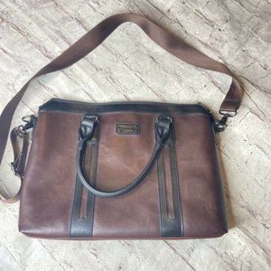 Berchirly Women’s Laptop Messenger Bag pursr Brown Black